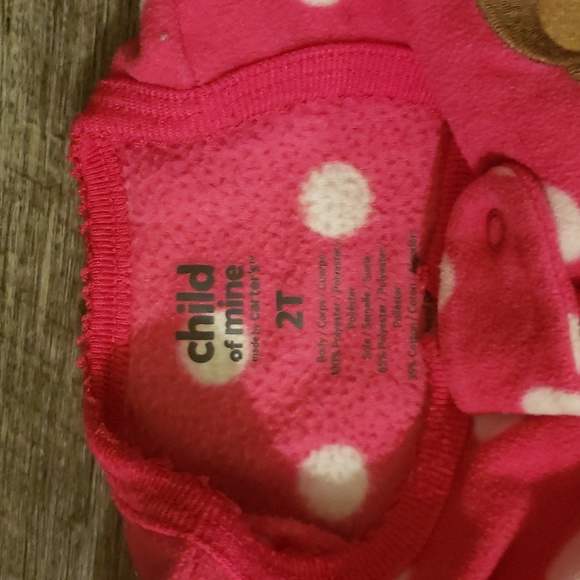 Carter's 2T Fleece Footed Zip-up Sleeper - Picture 2 of 3